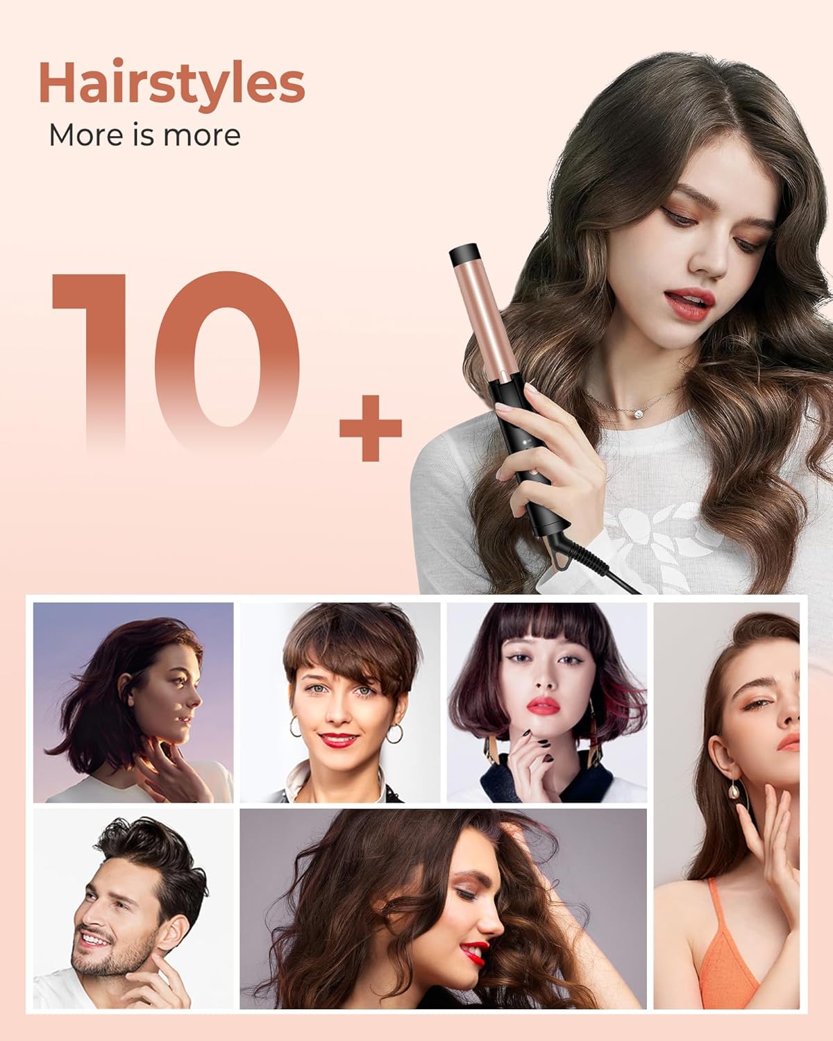 Thumbnail 6 de UKLISS 25mm Mini Curling Tongs (160–200℃) with 3 Heat Levels, Double Voltage Travel Friendly Ceramic Iron – Compact Black