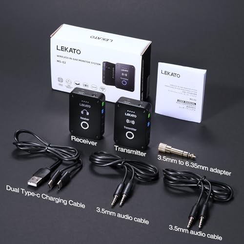 Thumbnail 7 de LEKATO MS-02 In-Ear Monitor wireless: monitoraggio in-ear professionale per prove, live e guitar</>