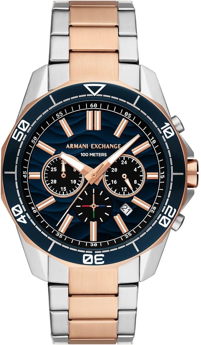 Thumbnail 6 de Armani Exchange Montre pour Hommes argentée – Chronographe quartz, boîtier 44 mm et bracelet acier