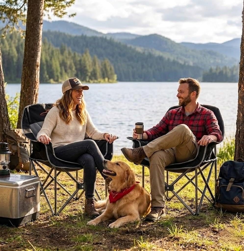 Thumbnail 1 de FAIR WIND Oversized Padded Camping Chair 450 lbs