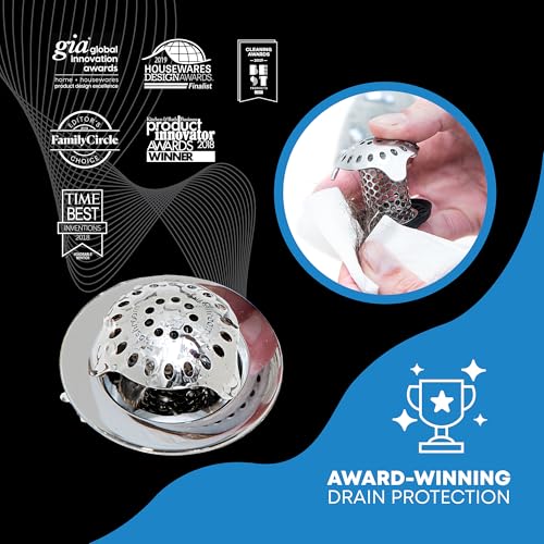 Detalle de TubShroom Ultra Revolutionary Bath Tub Drain Protector Hair Catcher/Strainer/Snare, Stainless Steel – Platinum Bundle