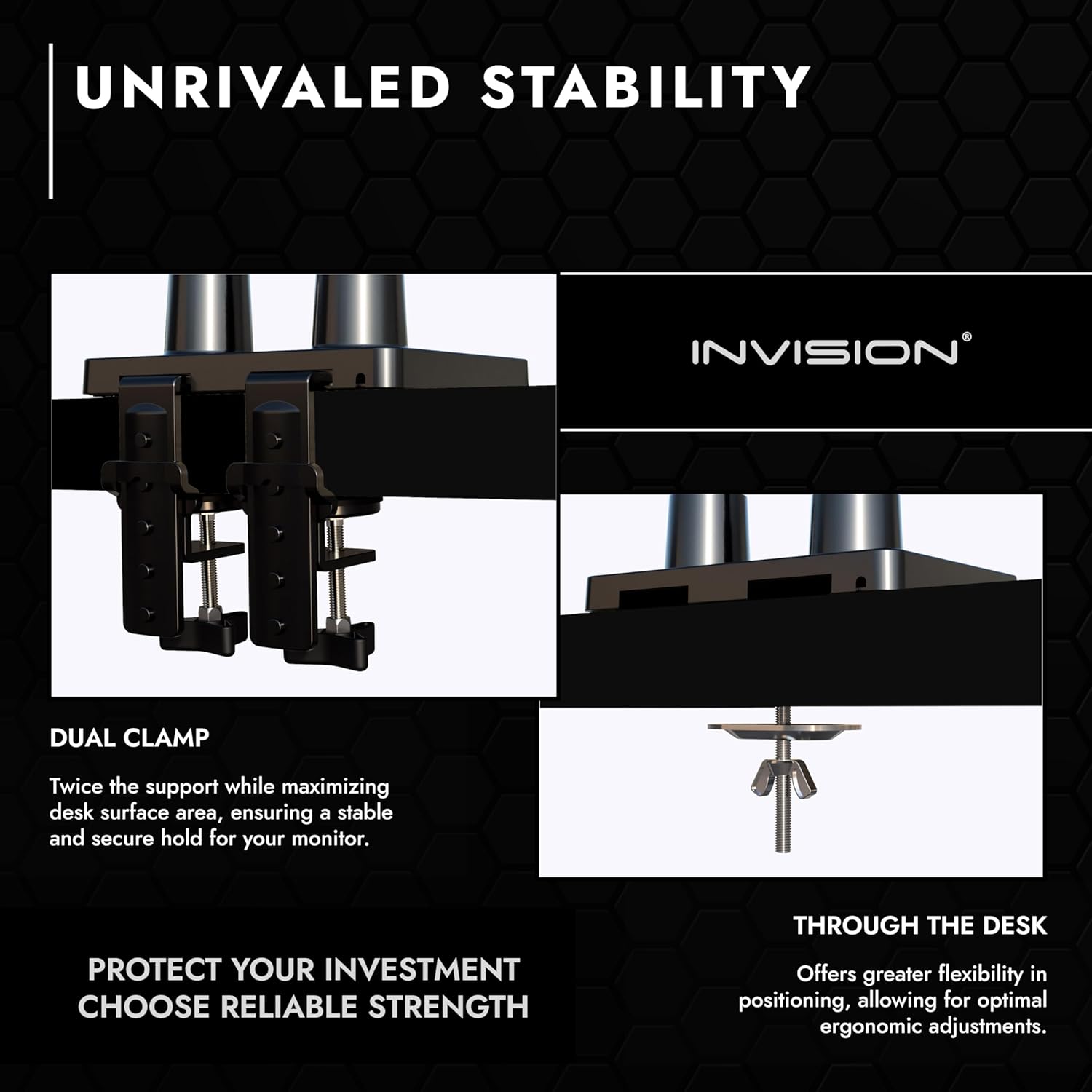 Thumbnail 2 de Invision MX900 Dual Monitor Arm