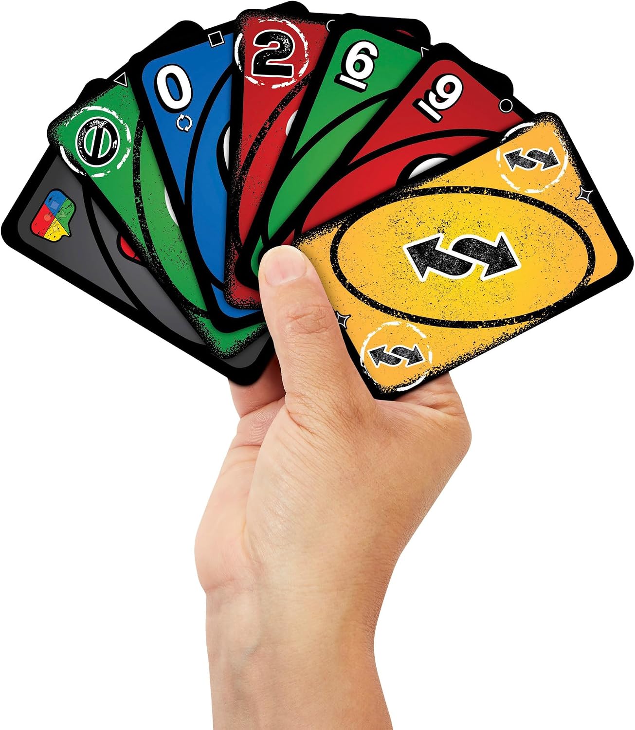 Detalle 2 de マテルゲーム UNO うそウノ JLH43 カードゲーム、2~6人用・7歳以上、ブラフと手札交換