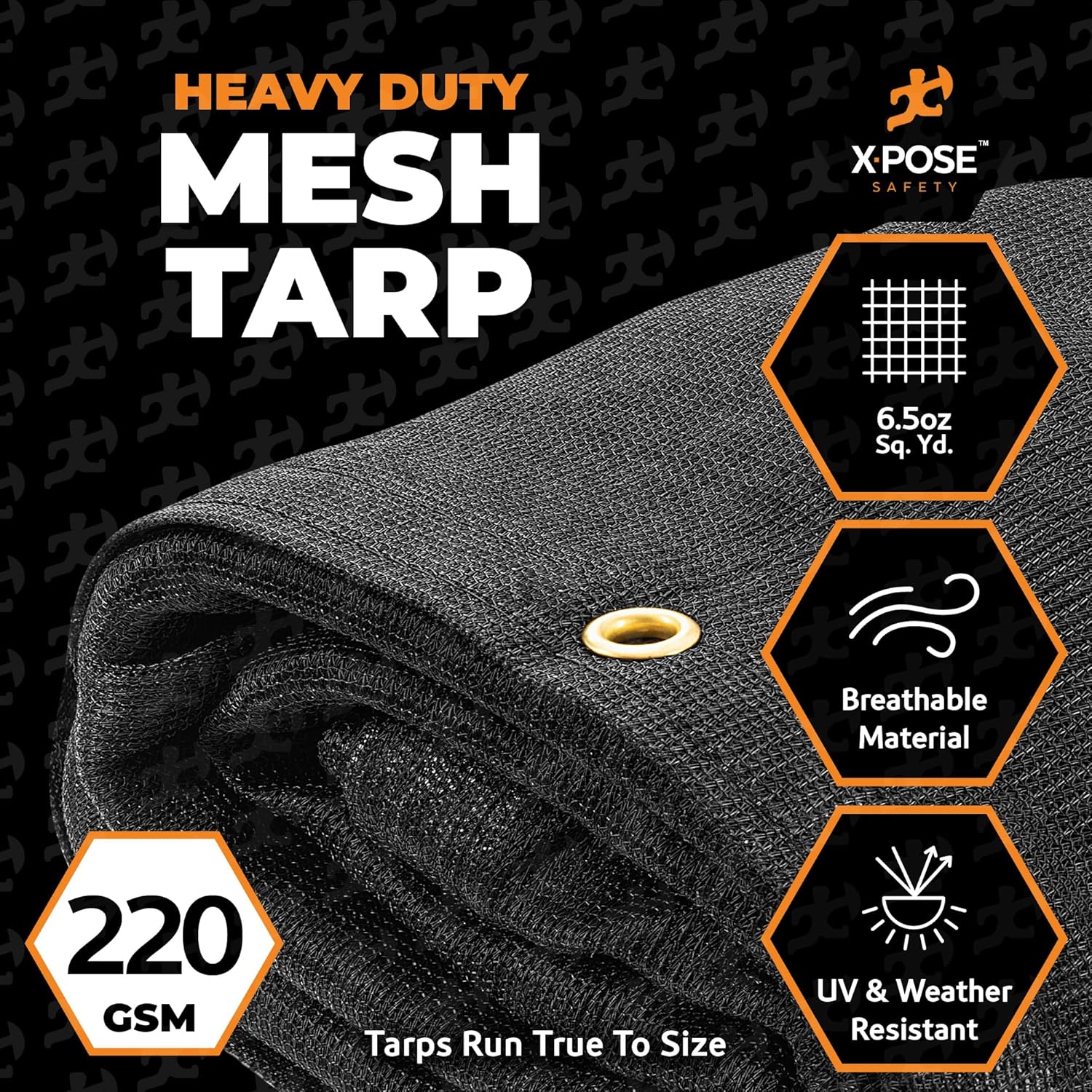 Thumbnail 2 de Xpose Safety Heavy Duty Mesh Tarp – 12’ x 26’ Mesh Cover for Shade, Protection, and More
