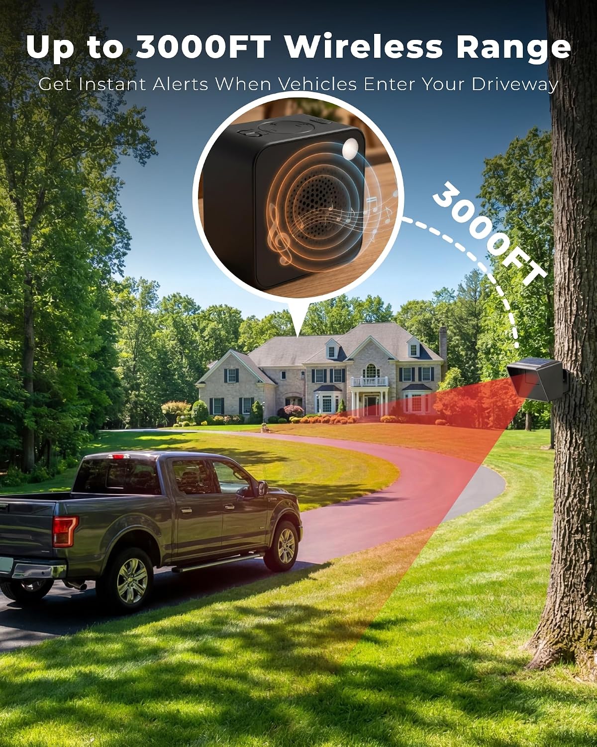 Detalle 2 de FULNIX Driveway Alarm with 3,000-ft Range