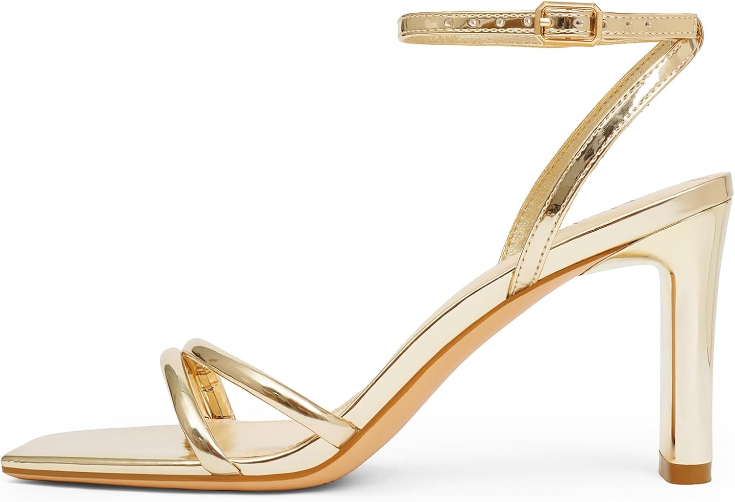 Thumbnail 4 de Modatope Women’s Square Open-Toe Chunky High Heels Strappy Ankle Strap Sandals