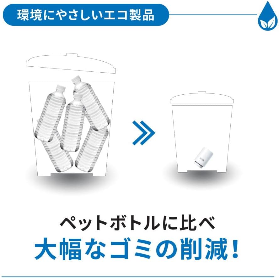 Detalle de 三菱ケミカル・クリンスイ CB023ZーWT 蛇口直結型浄水器、コンパクト設計・カートリッジ3個付き