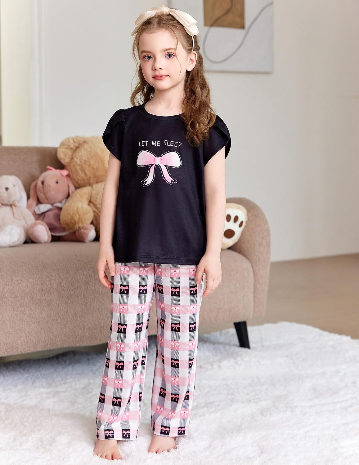 Detalle de Arshiner Girls' Pajama Set, Size 5-13