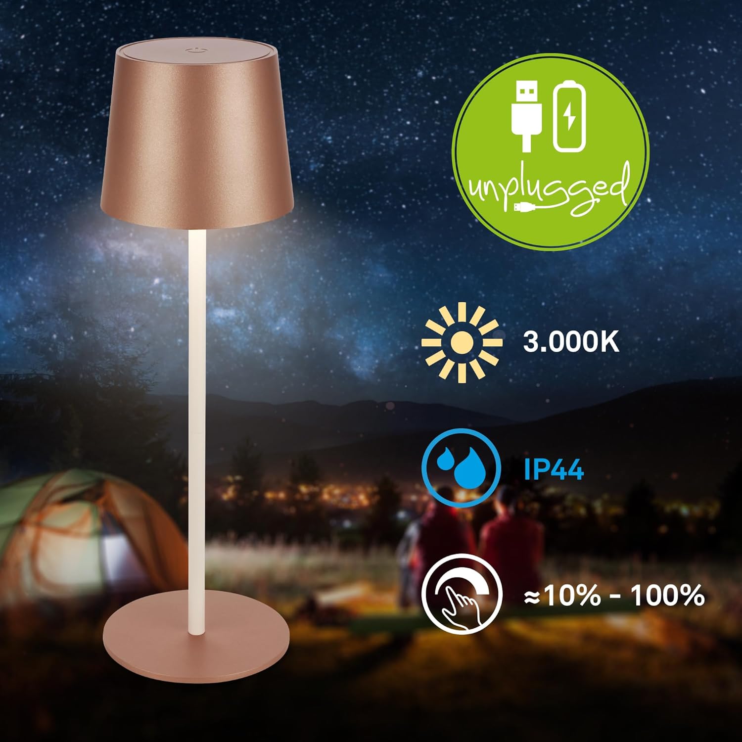Thumbnail 1 de Briloner Lampada da tavolo LED 11x34,5 cm