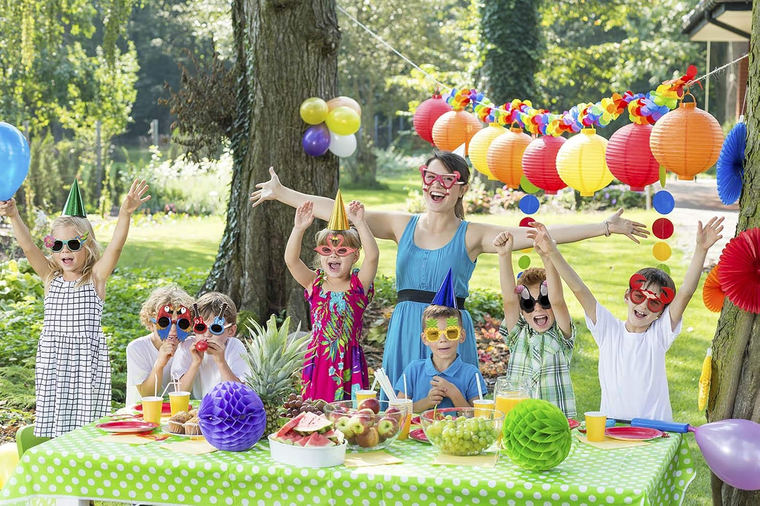 Thumbnail 6 de Ocean Line Luau Party Sunglasses — 9 Pairs, Fun Hawaiian Glasses for Beach & Kids Parties