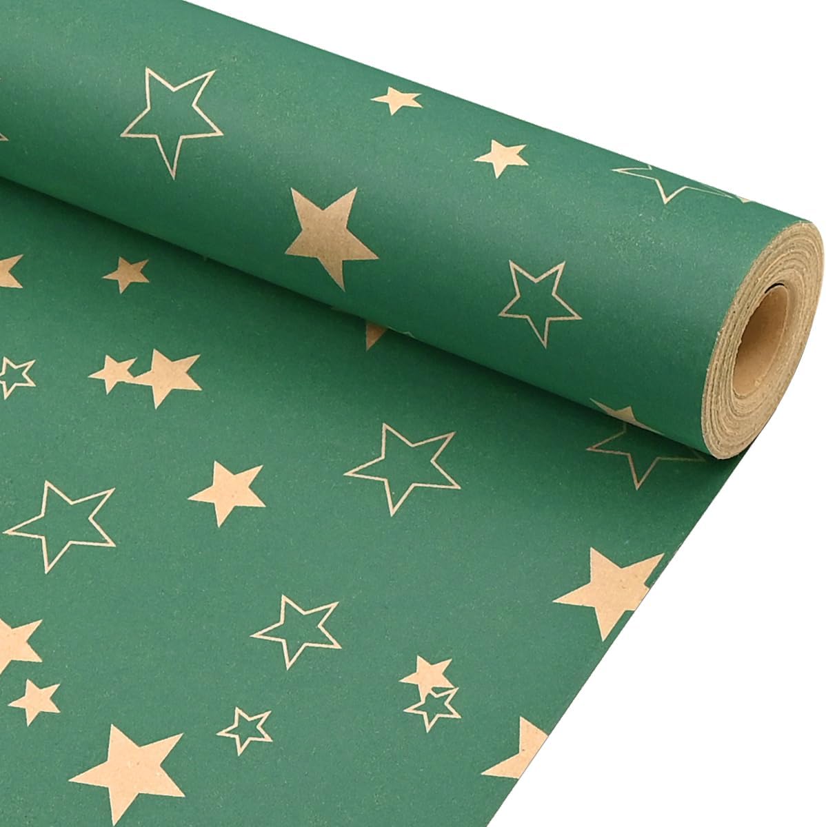 Thumbnail 6 de Huge Blue Kraft Paper Roll With Star: 70cm x 15m Gift Wrap for Birthdays, Xmas and More