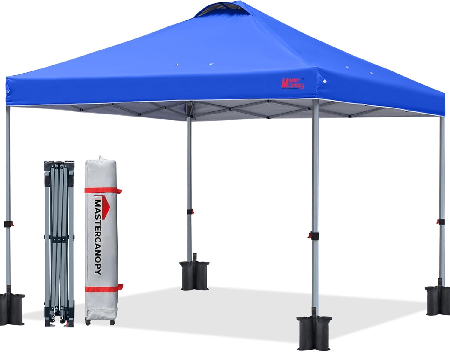 MasterCanopy 2 x 2 m Pop-up-Pavillon Faltpavillon Weiß