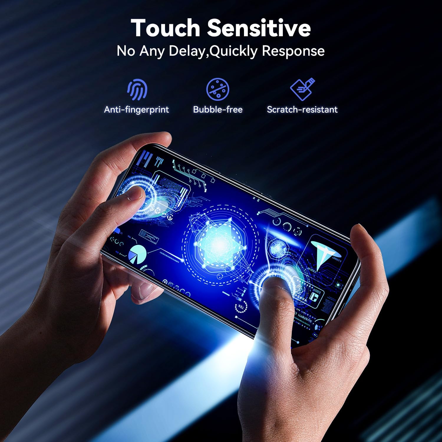 Thumbnail 3 de Hoerrye tempered glass screen protector for Google Pixel 10 Pro XL / 9 Pro XL (2-pack) with dust-cleaning frame