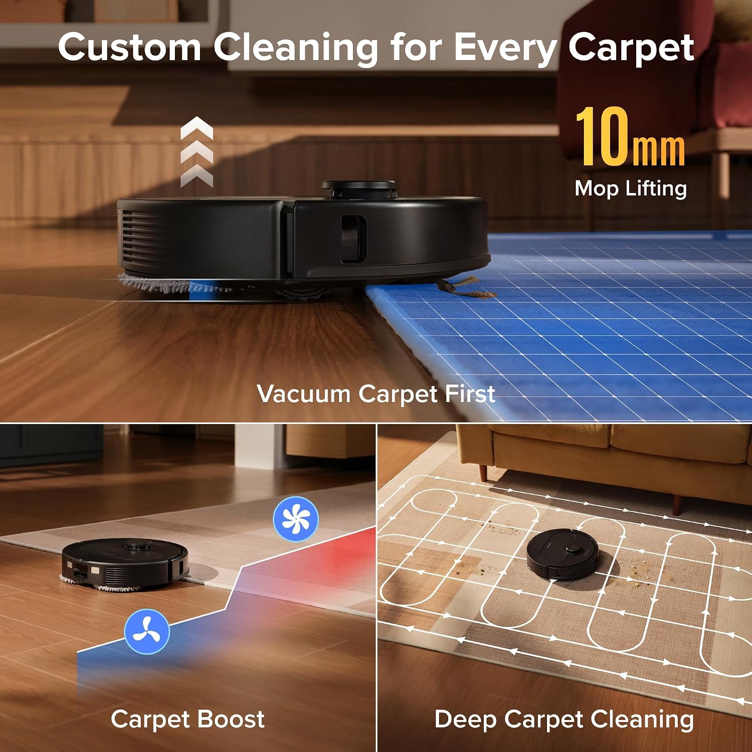 Thumbnail 6 de roborock Qrevo S Pro Robot Vacuum and Mop, 18,500Pa Suction, Auto-Cleaning Dock