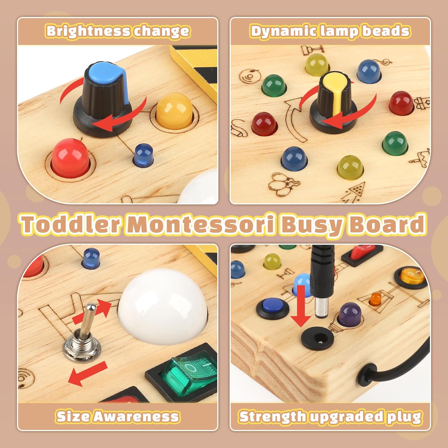 Thumbnail 2 de Joyreal Busy Board Montessori Motorikspielzeug 1 Jahr