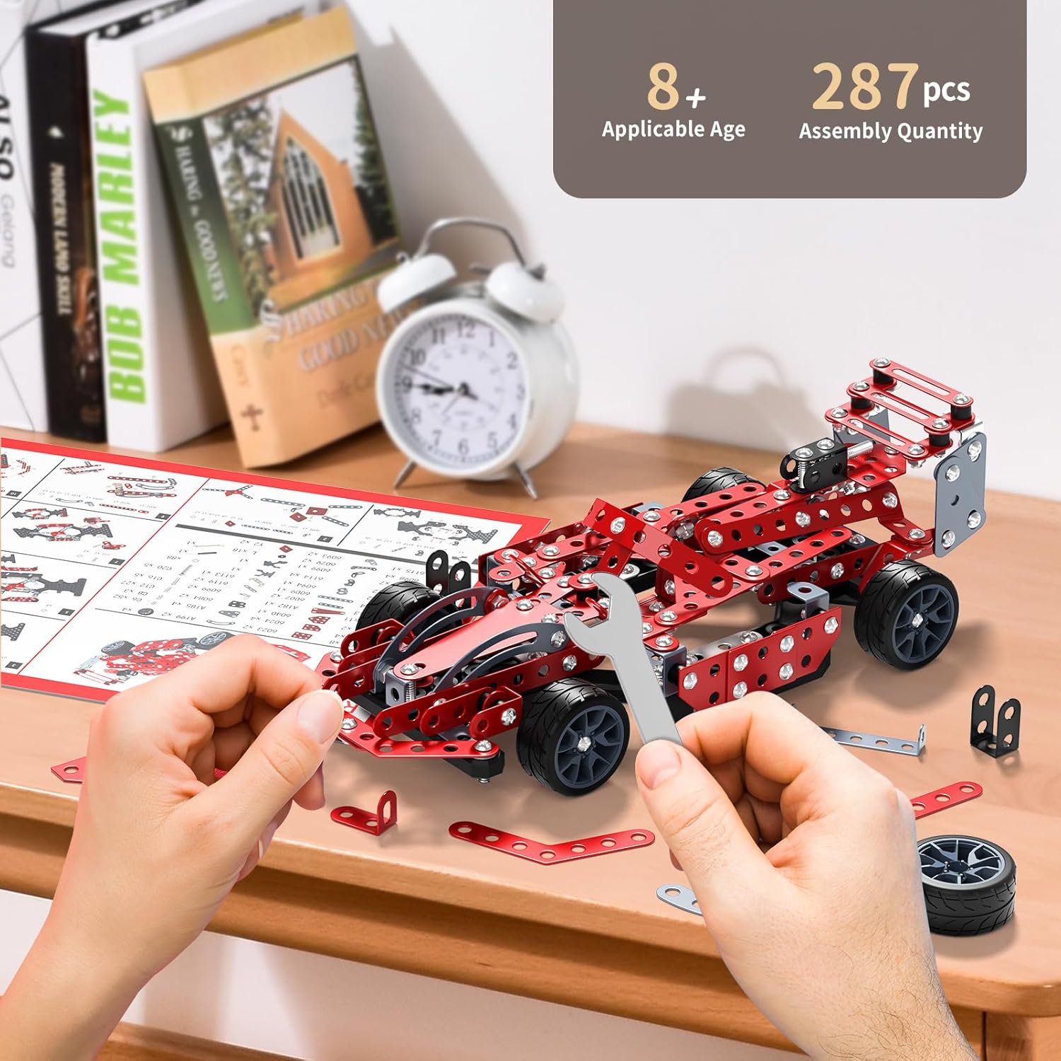 Detalle 2 de STEM Model Car Building Kit, 287 Pieces
