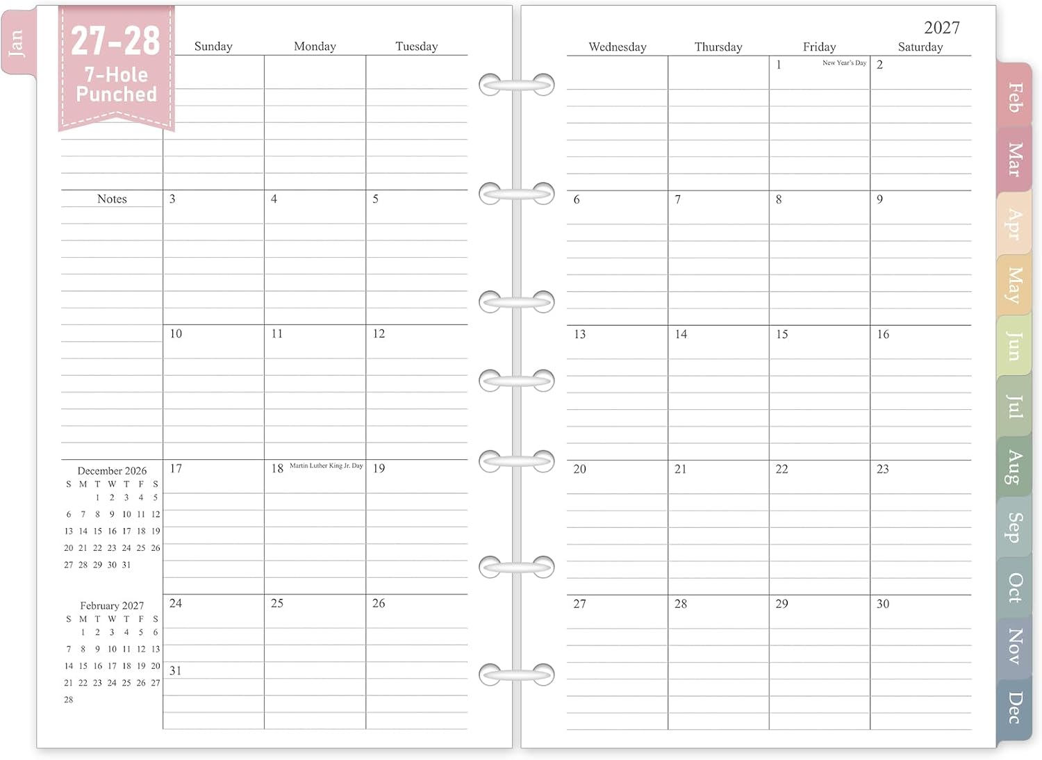 Detalle de Planner Refill, 5.5 x 8.5-Inch