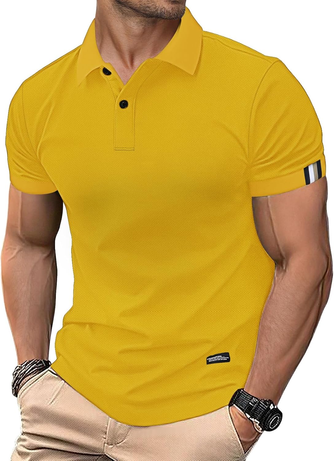 Thumbnail 6 de HMIYA Herren Poloshirt Kurzarm – Sommer-Polo mit Knopfleiste für Alltag, Golf & Arbeit