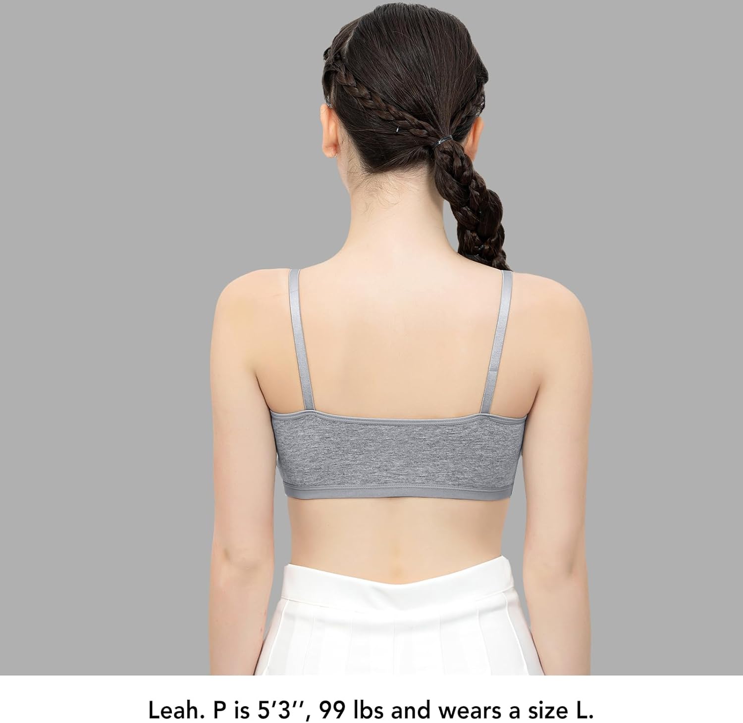 Thumbnail 2 de SALIA GIRL Soutien-gorge camisole de sport en coton pour adolescentes (tailles 10 à 16) à bretelles réglables