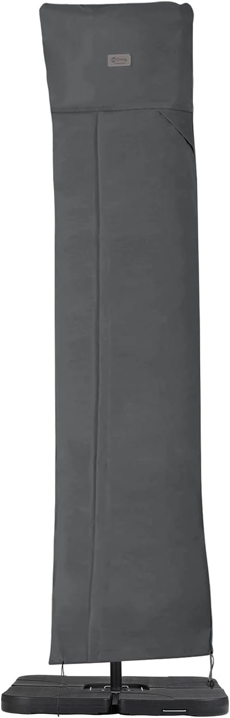 Detalle de Sekey Schutzhülle für Ampelschirm (Abdeckhaube) in Dunkelgrau, 260×65 cm, 600D Oxford-Gewebe