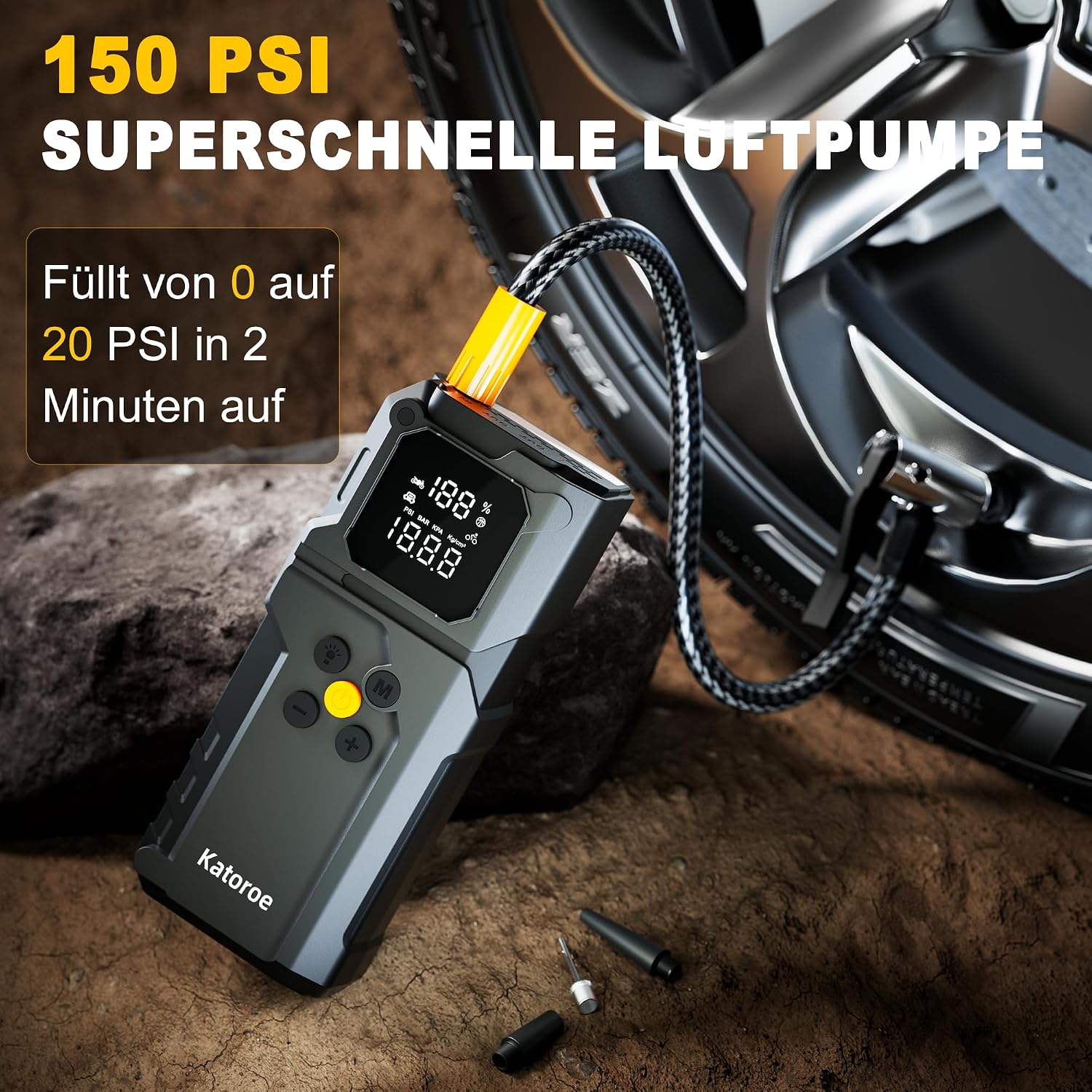Detalle de KATOROE Starthilfe Powerbank für Pkw 4000A