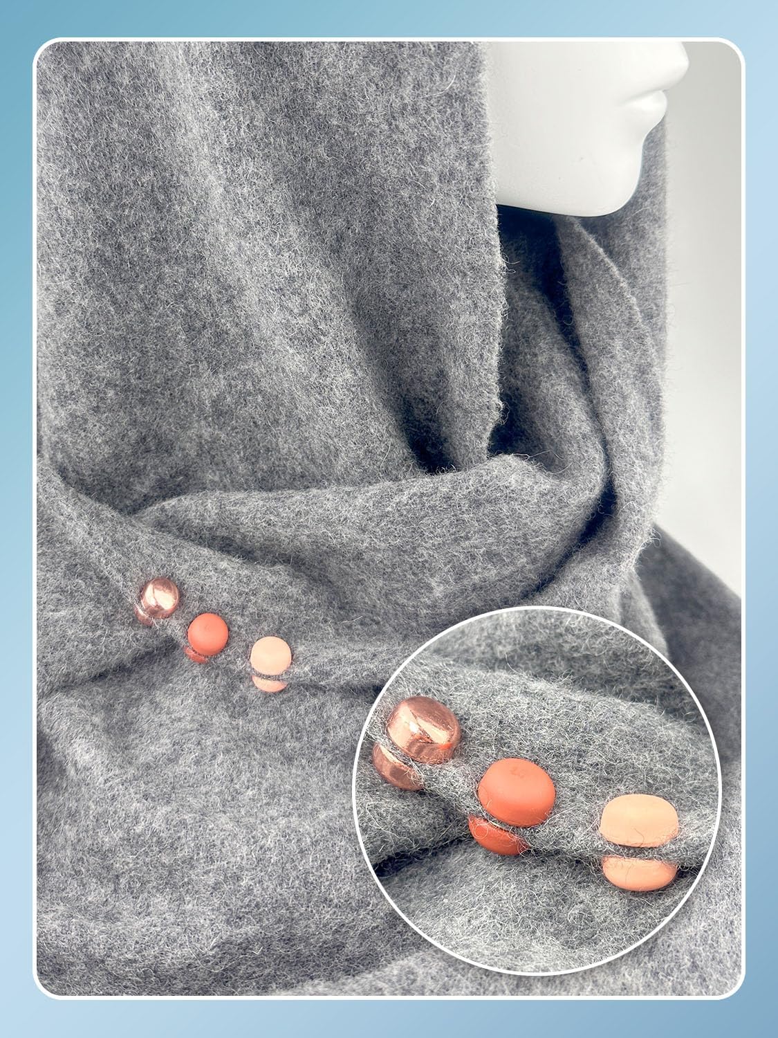 Detalle de Evnlo 12 Pairs Strong Magnetic Hijab Pins — Pinless, Fabric-Friendly, Versatile