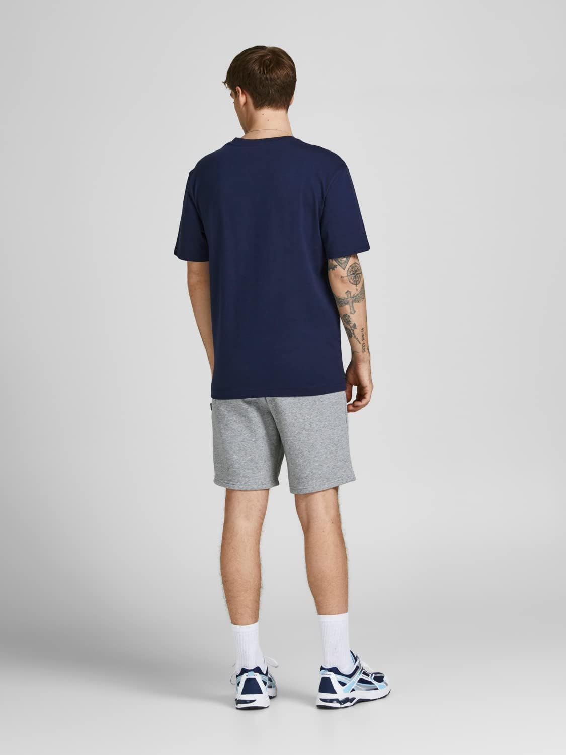 Detalle de JACK & JONES Herren Sweat Short JPSTNEWSOFT – Komfortabler Jogger-Short mit Kordelzug