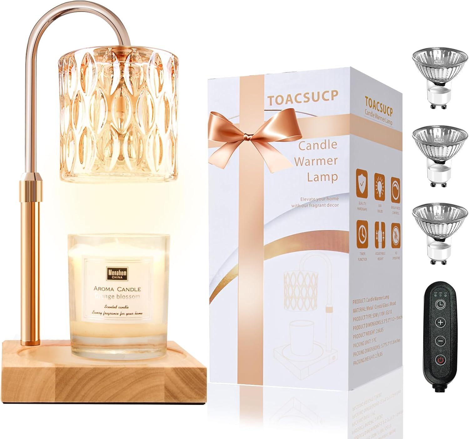 Detalle de Candle Warmer Lamp with 3 Bulbs 50W