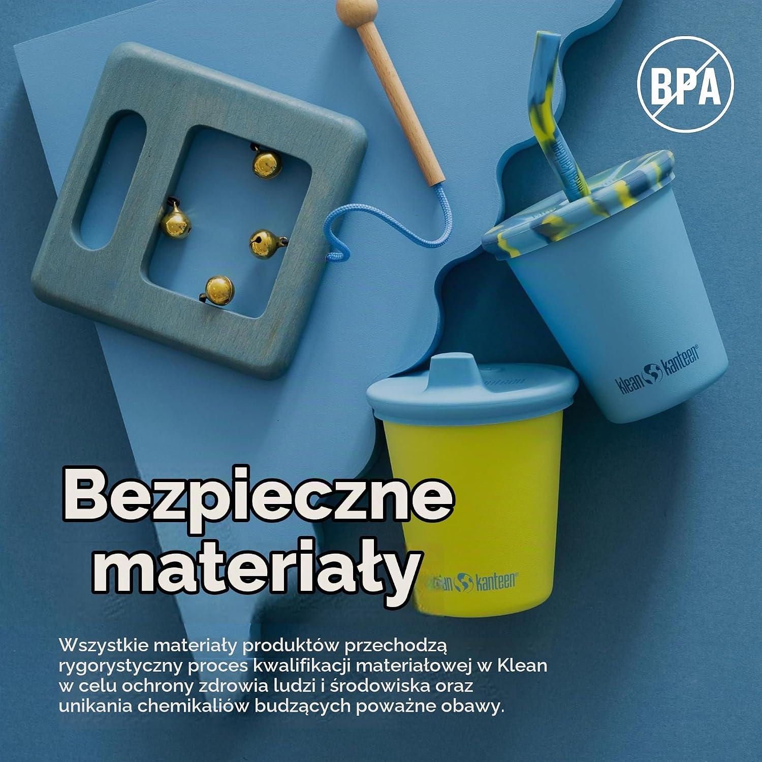 Detalle de Klean Kanteen Sippy – pokrywki do kubka 10 oz, 2 sztuki, Blue Tie Dye