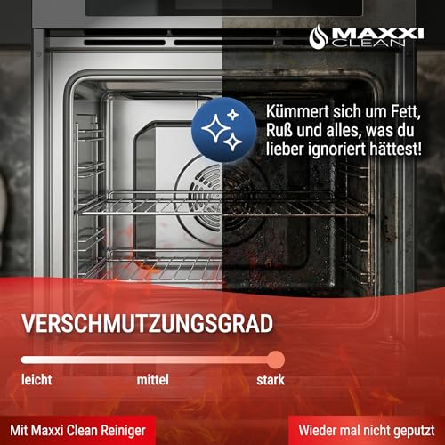 Detalle 2 de Maxxi Clean 1 x 750 ml Gel Paste mit Pinsel – extrastarker Fettlöser für Backofen, Grill und Ceranfeld
