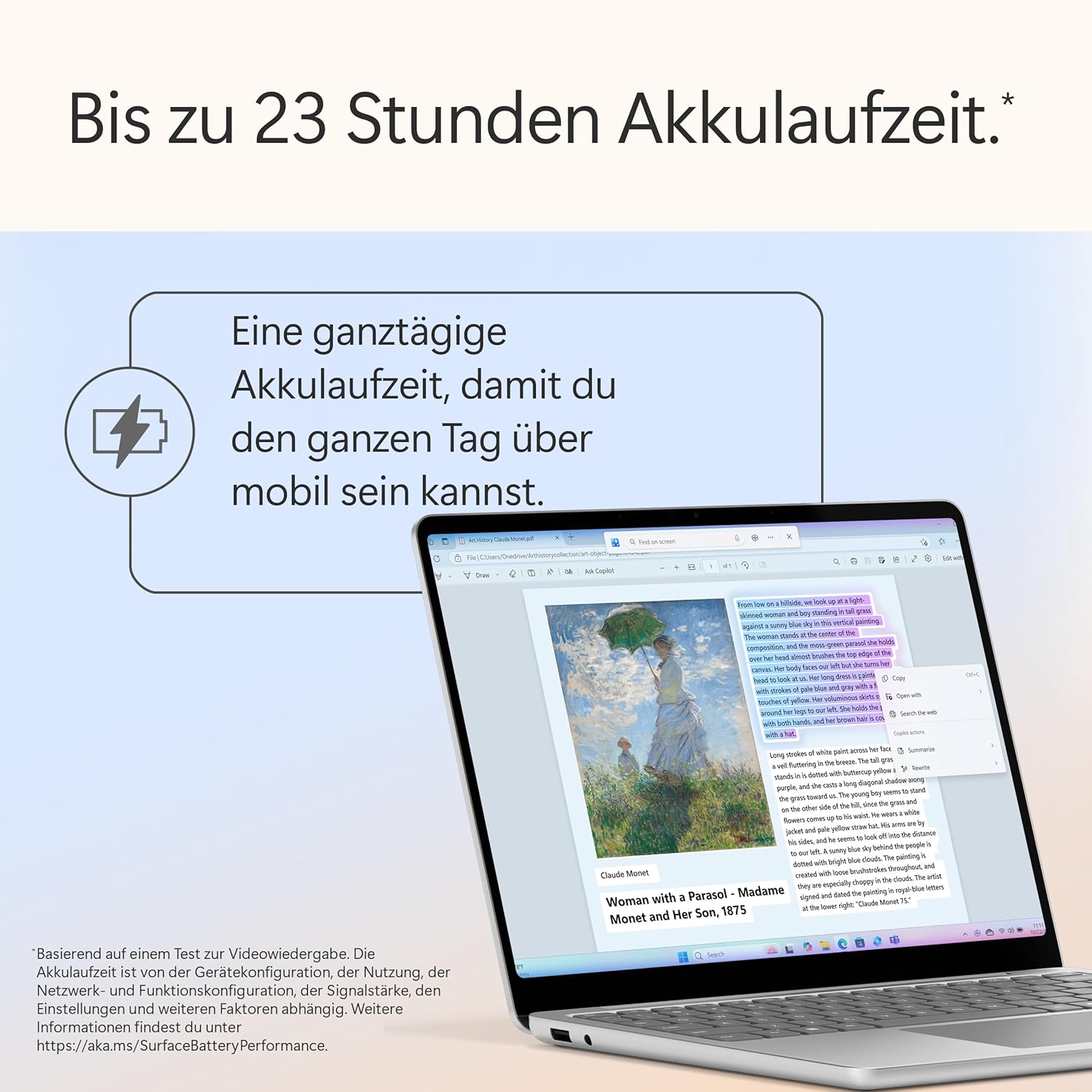 Thumbnail 2 de Microsoft Surface Laptop Copilot+ PC (13-Zoll Touch) mit Snapdragon X Plus, 16 GB RAM & 256 GB Platin
