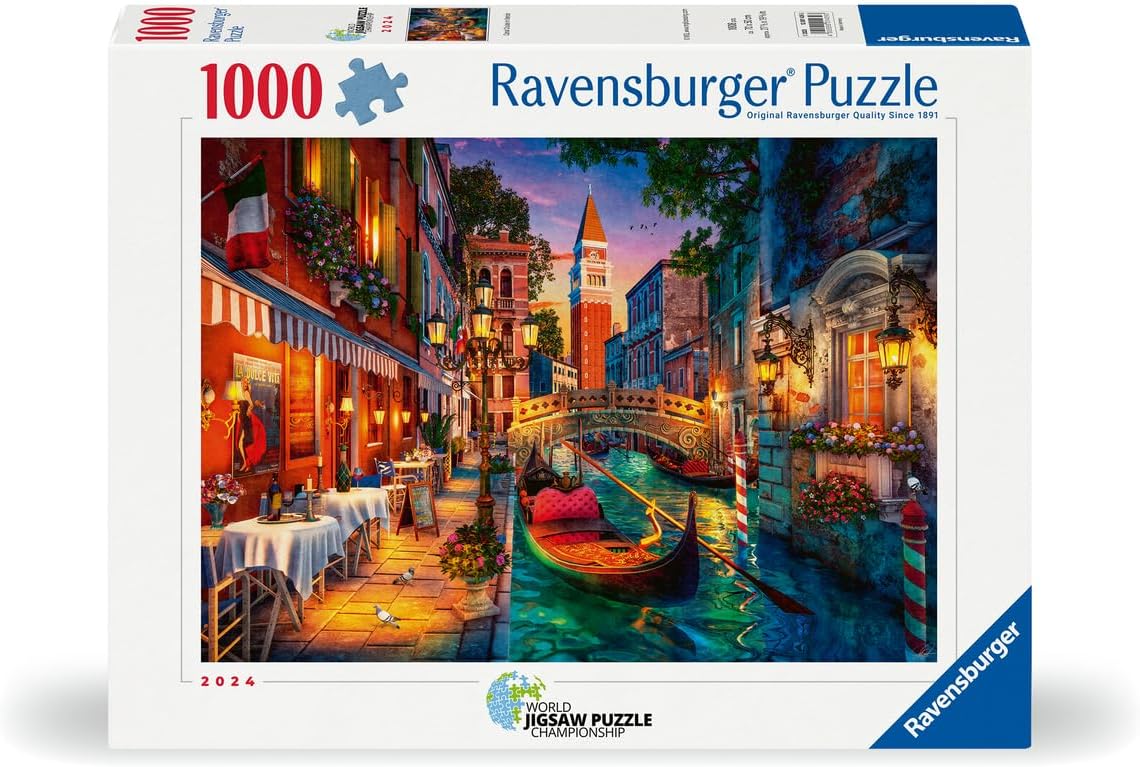 Detalle de Ravensburger Puzzle Adulte 1000 pièces – Croisière sur les canaux à Venise
