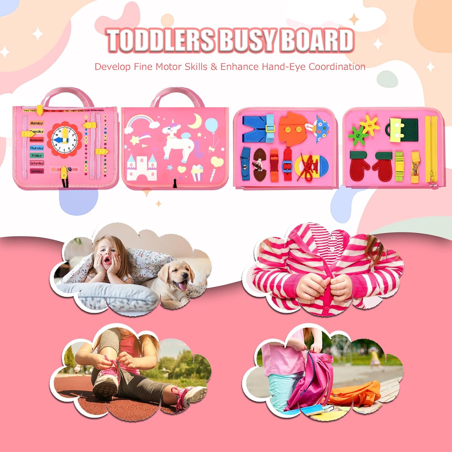 Thumbnail 1 de Busy Board Montessori Toys for Toddlers 1–6 Years