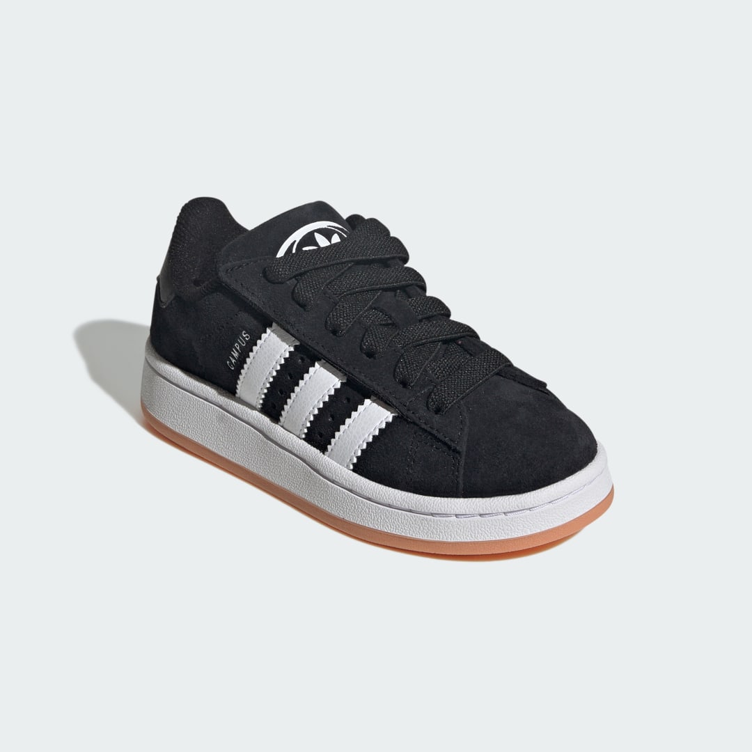Detalle de Zapatilla Adidas Campus 00s negra: cierre cómodo y cordones elásticos