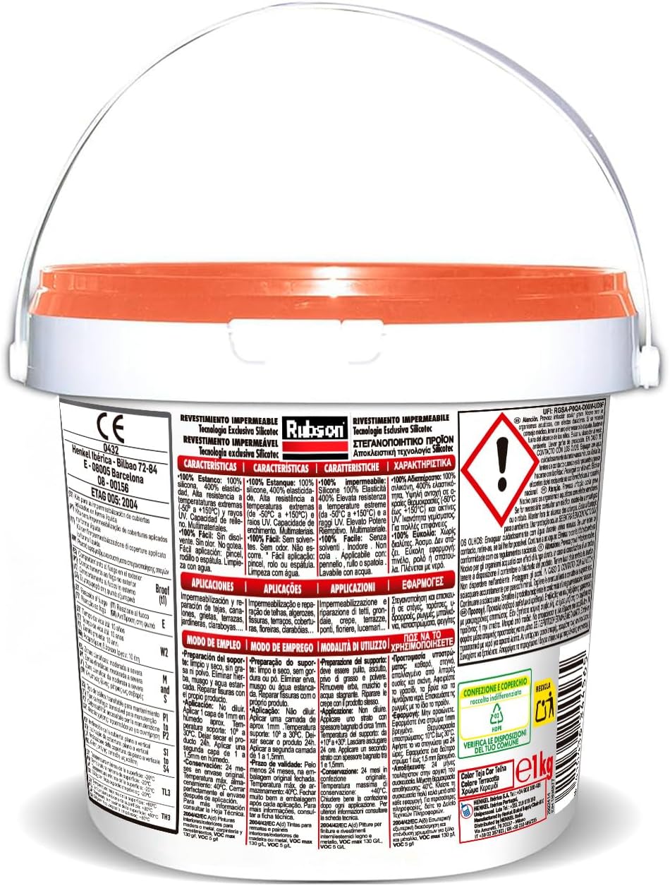 Thumbnail 1 de RUBSON Aquablock Silicone Liquido SL3000 1 kg