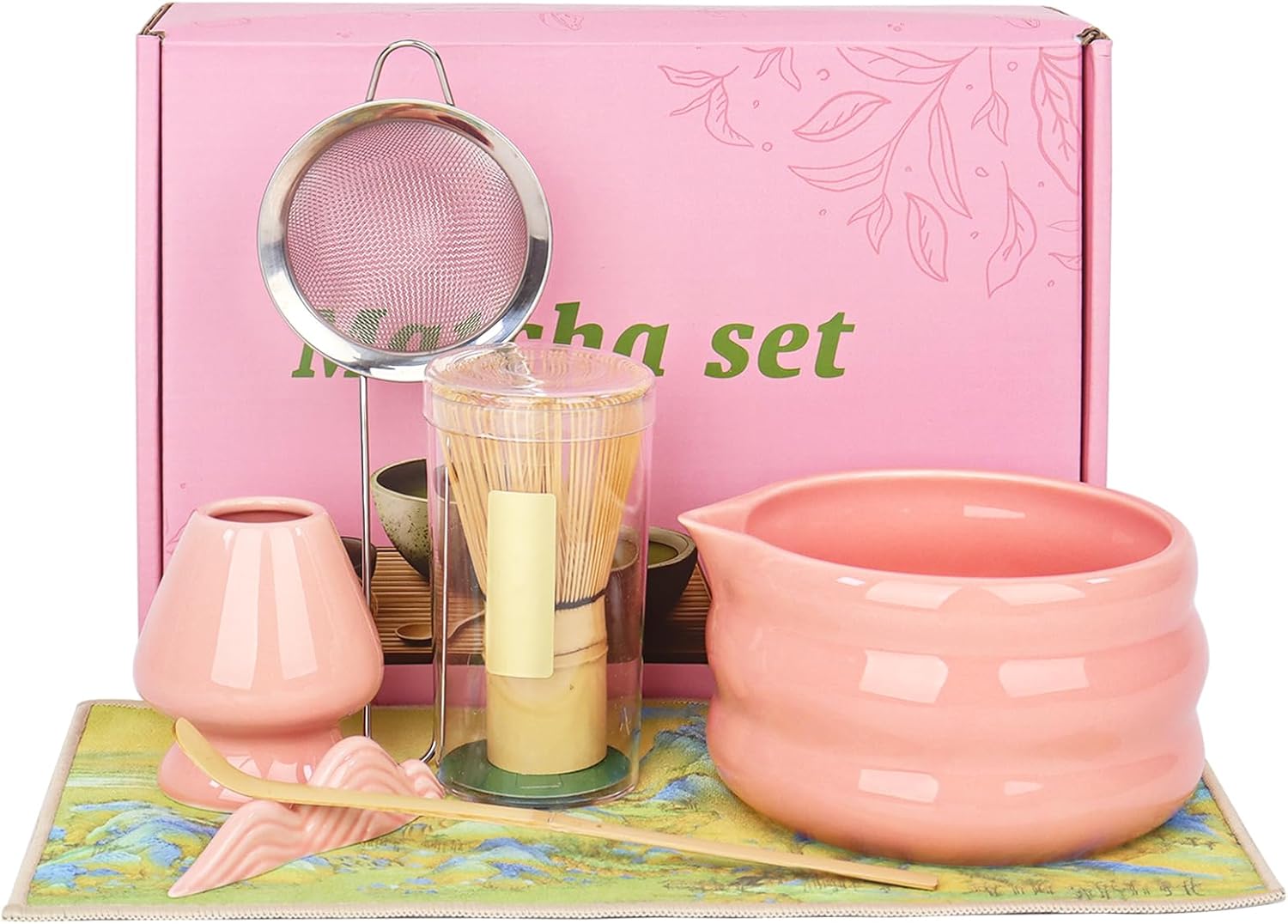 Thumbnail 6 de Nwvuop Set of 7 Matcha Tea Set with Whisk and Bowl Matcha Kit (Green-02)
