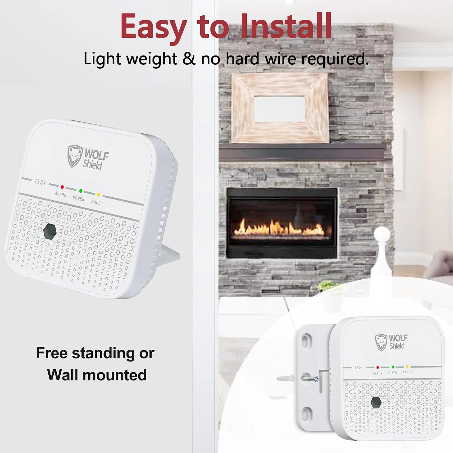 Detalle 2 de WOLF SHIELD Carbon Monoxide Detector 10 Year