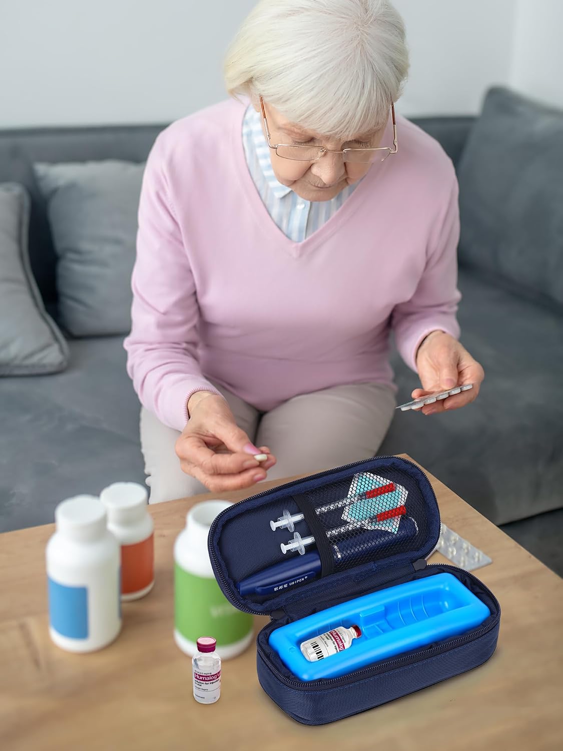 Thumbnail 6 de YOUSHARES Insulin Vials Cooler Travel Case