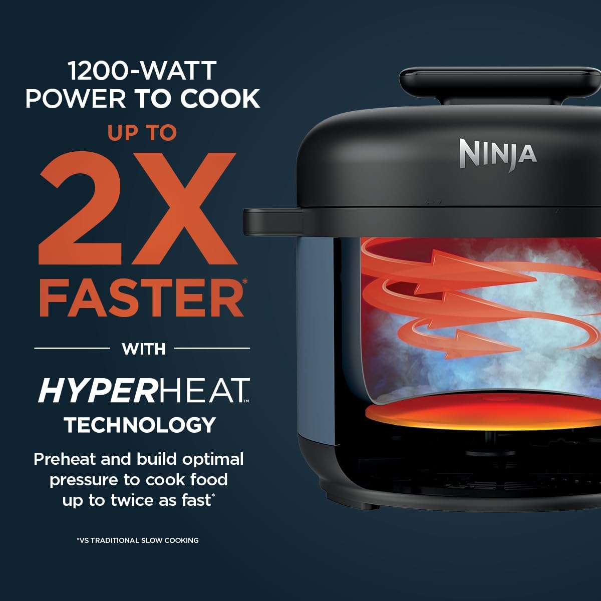 Thumbnail 4 de Ninja HyperHeat 9-in-1 Electric Pressure Cooker (PC201) — 6.5 Qt Multi Cooker with Sear/Sauté, Slow Cook & Sous Vide