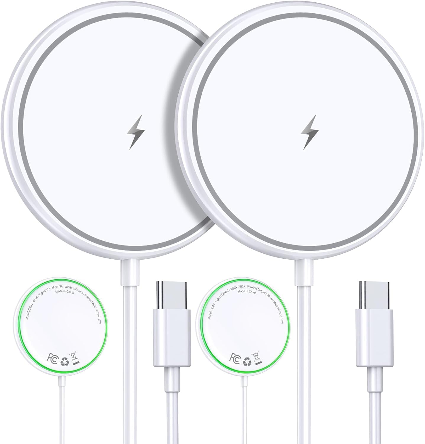Thumbnail 6 de 2 Pack Magnetic Wireless Charger Stand 15W – Mag-Safe for iPhone and AirPods