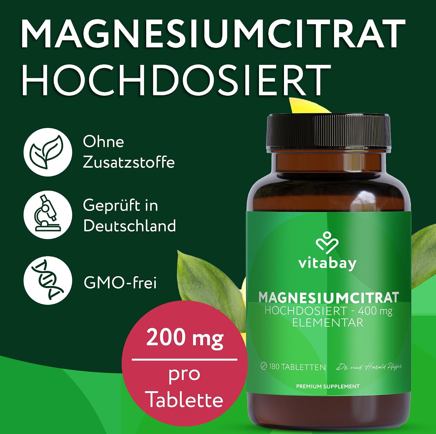 Detalle de Vitabay Magnesiumcitrat 180 Tabletten 400 mg