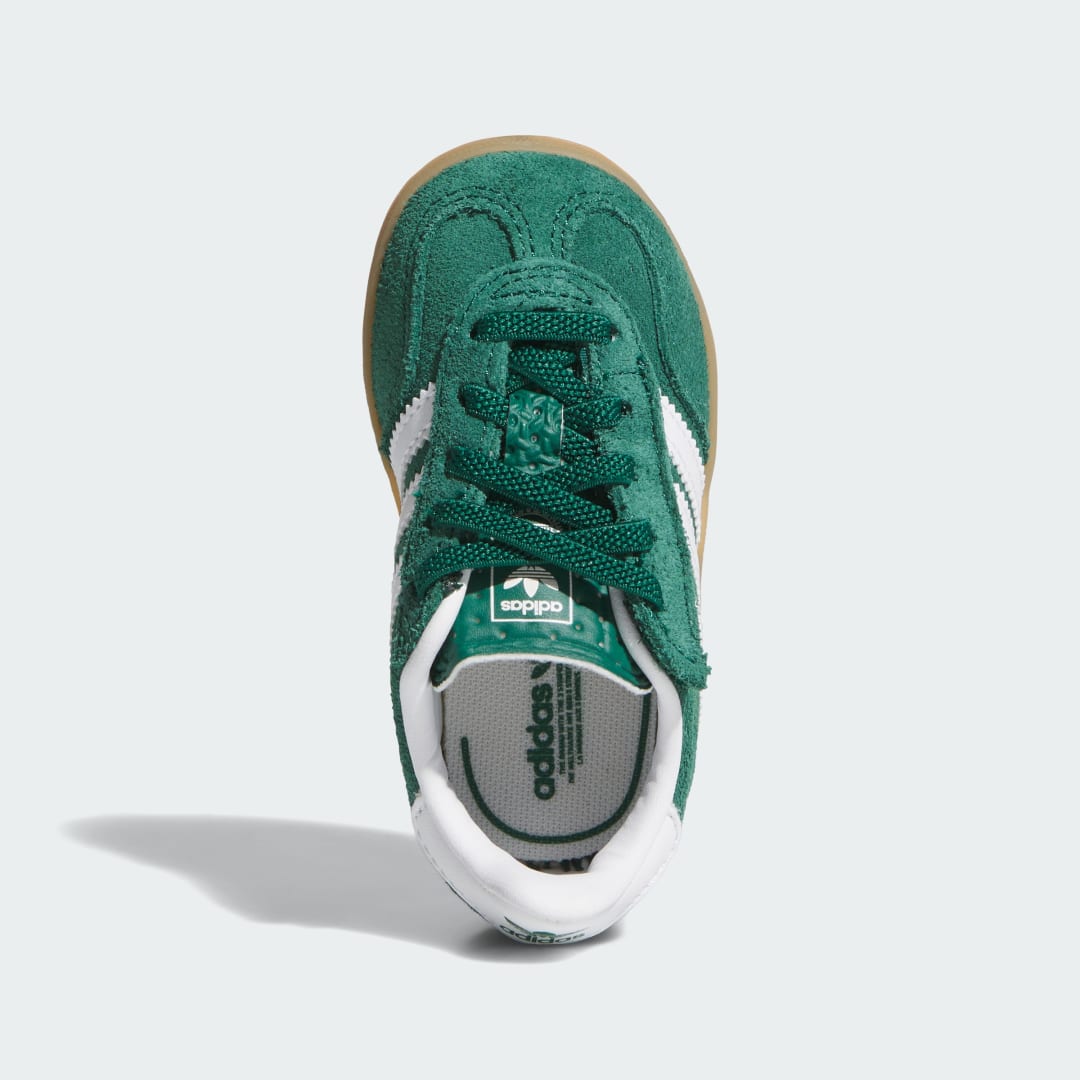 Detalle 2 de Gazelle Indoor de Adidas: zapatilla de cierre cómodo con cordones elásticos (Verde)