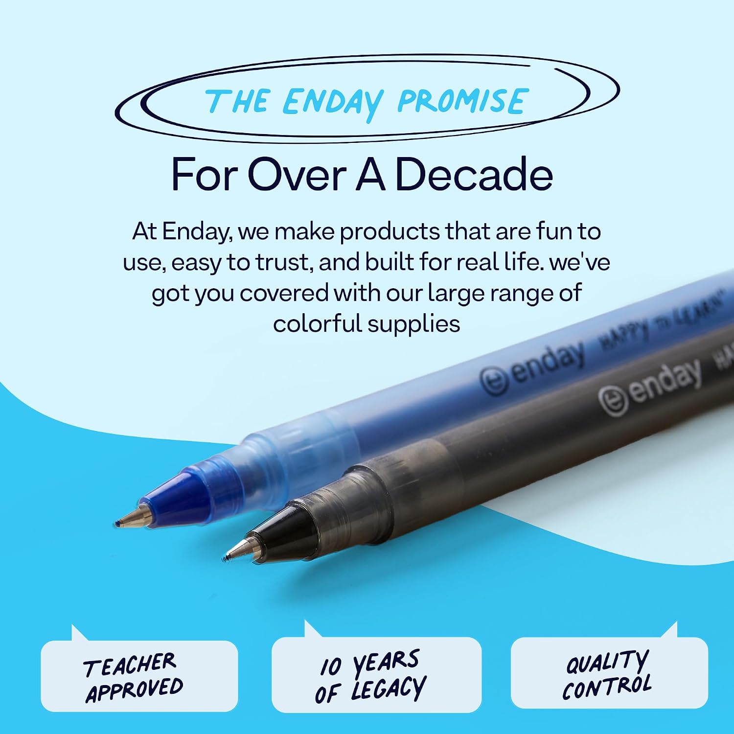 Thumbnail 6 de Enday 8183 Ballpoint Pens, 240 Pack, Black and Blue, 1.0 mm Medium Point