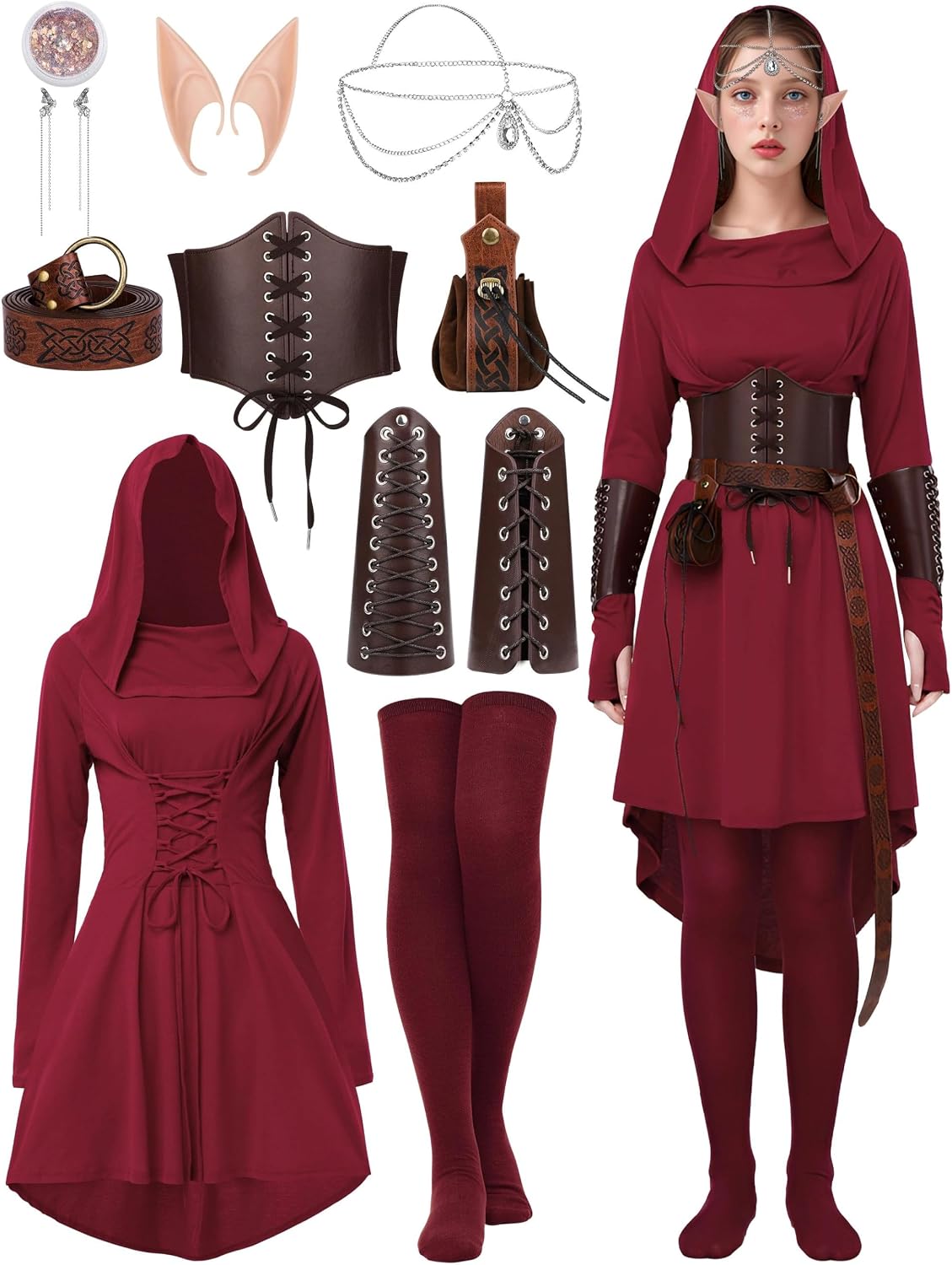 Detalle de Renaissance Costume Set in Polyester