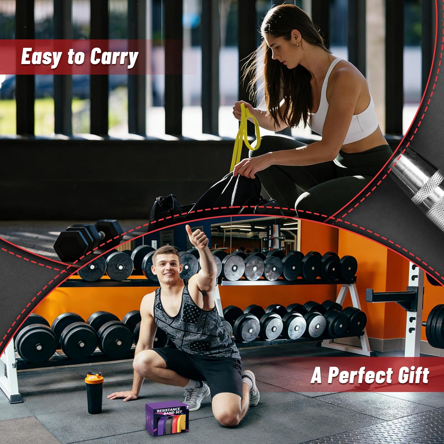Thumbnail 5 de Resistance Bands for Working Out: 4-Level Pull Up Assistance Bands (5–85 lbs) for Full-Body Training
