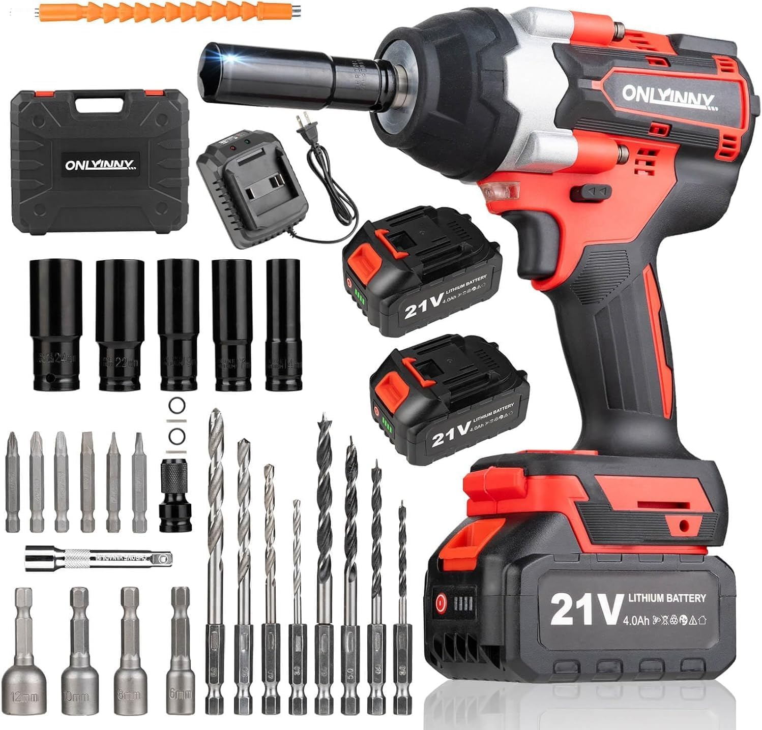Detalle de OnlyinNY 21 V Akku-Schlagschrauber 1/2 Zoll 1000 Nm