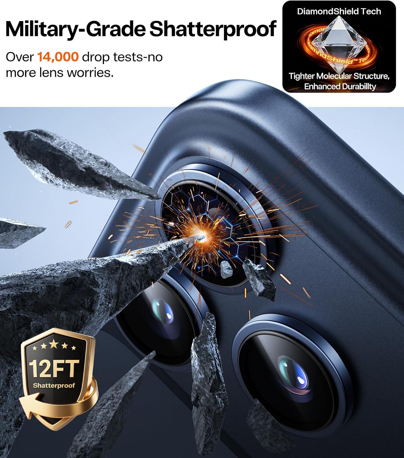 Thumbnail 2 de TORRAS 9H+ Camera Lens Protector for iPhone 17 Pro Max