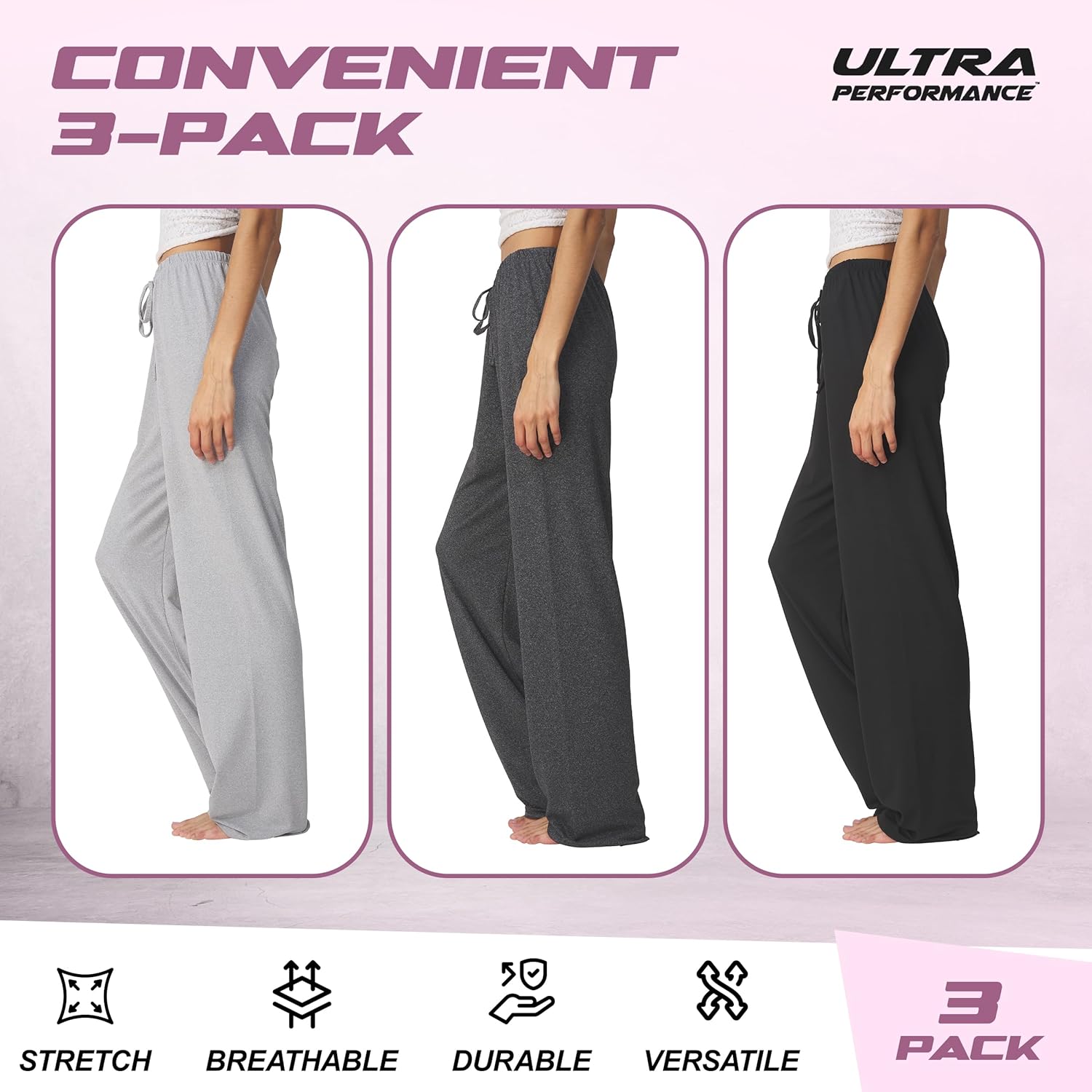 Thumbnail 4 de Ultra Performance Pajama Pants 3 Pack