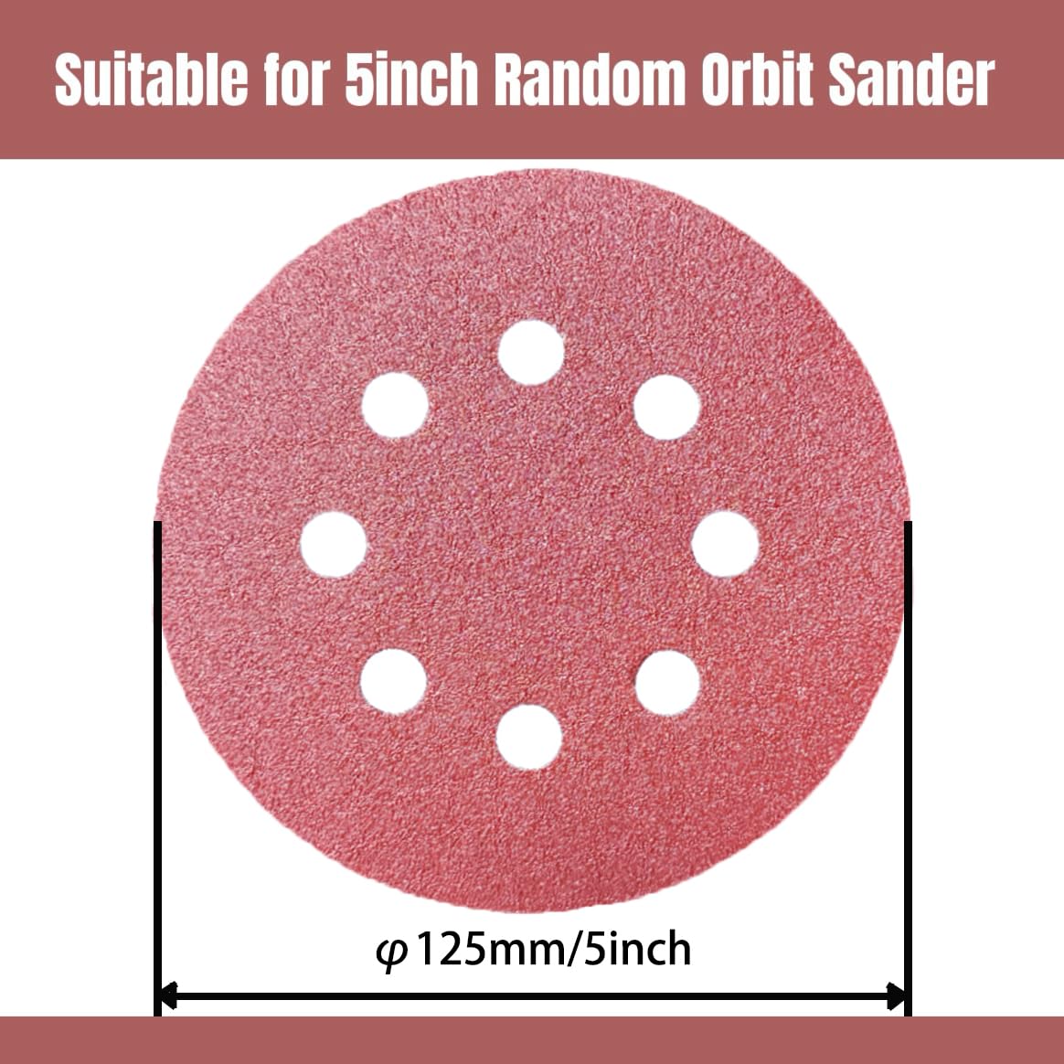 Detalle de Toowood 125mm Sanding Discs 100pcs for orbital sander ðŸ›