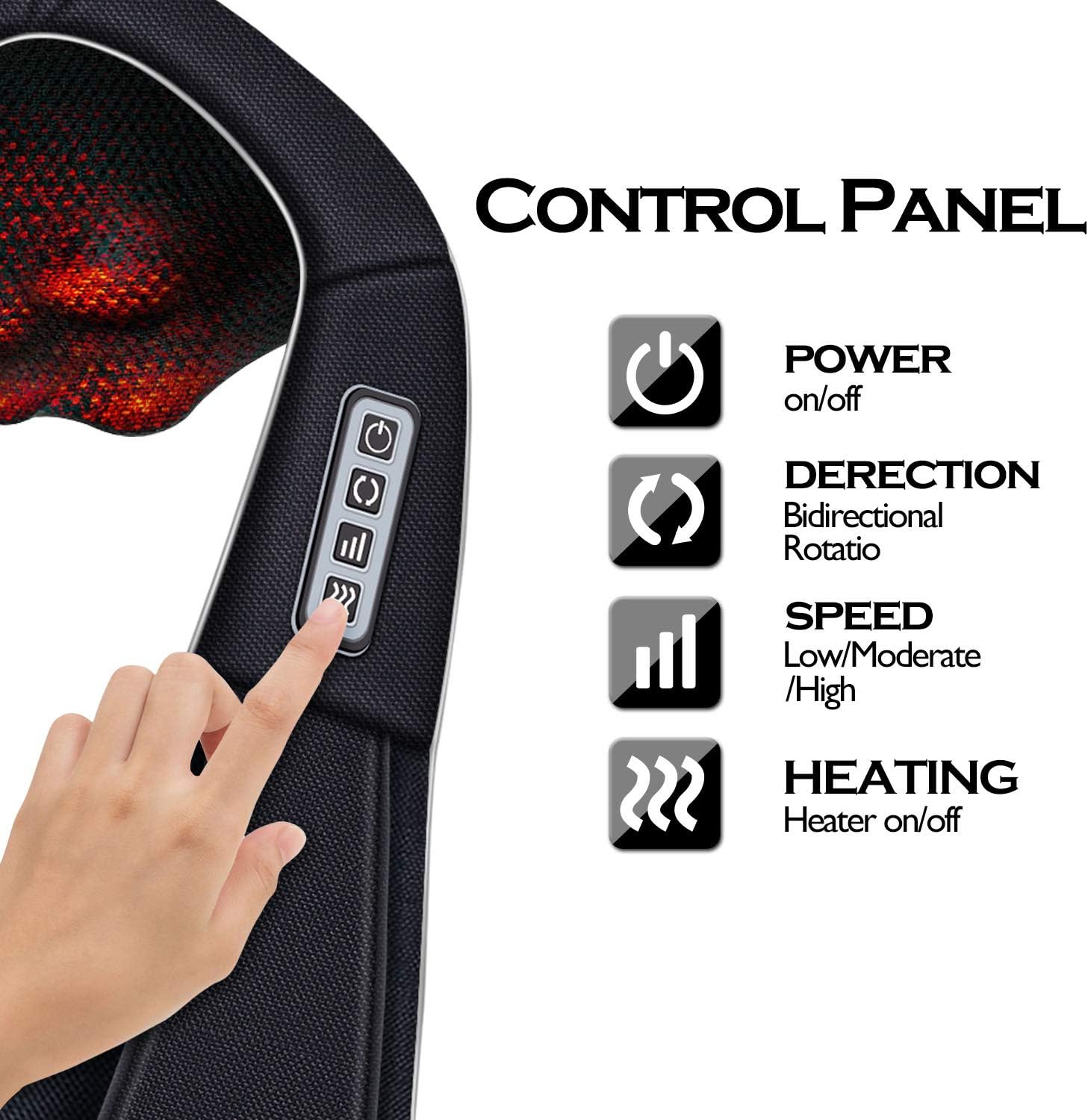 Detalle de VIKTOR JURGEN Shiatsu Neck Massager with Heat